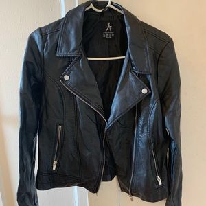 Black leather jacket